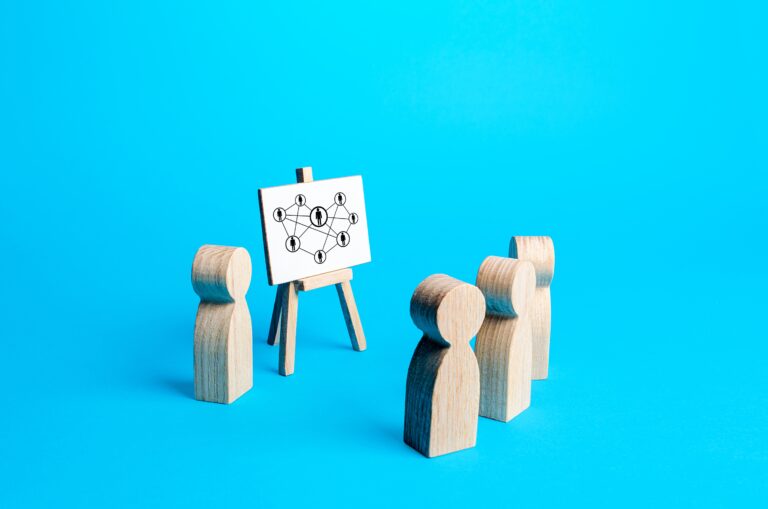 figures of people looking at a strategy to market luxury properties