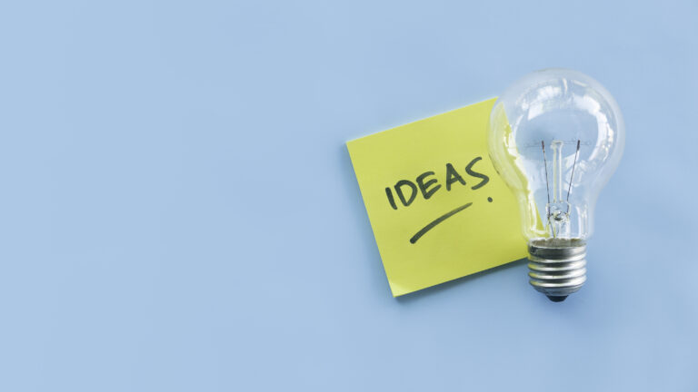 lightbulb representing Social Media Content Ideas for Estate Agents